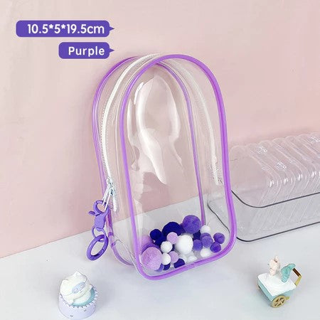 Labubu PVC Transparent Storage Bag – Cube-Shaped Dustproof Exhibition & Travel Carry Bag