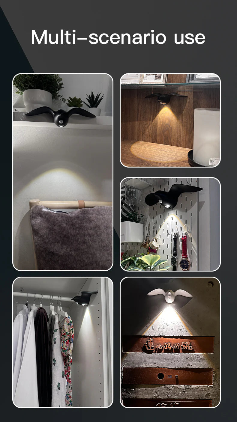 Motion Sensor Light for Indoor and Outdoor Use Waterproof Seagull Design Decorative Lamp