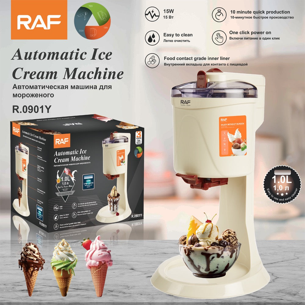 Home Ice Cream Maker 1L Automatic Gelato and Yogurt Machine with EU Plug 220V