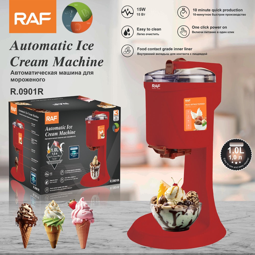 Home Ice Cream Maker 1L Automatic Gelato and Yogurt Machine with EU Plug 220V