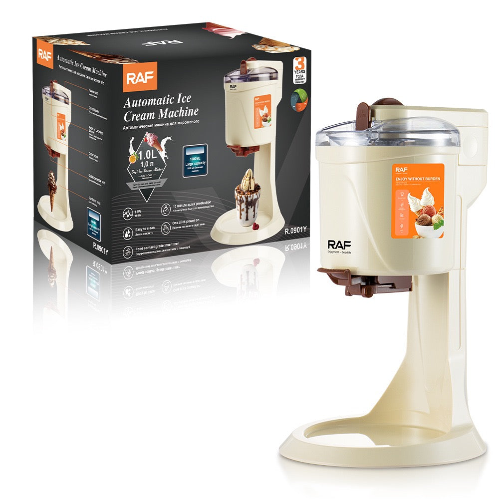 Home Ice Cream Maker 1L Automatic Gelato and Yogurt Machine with EU Plug 220V