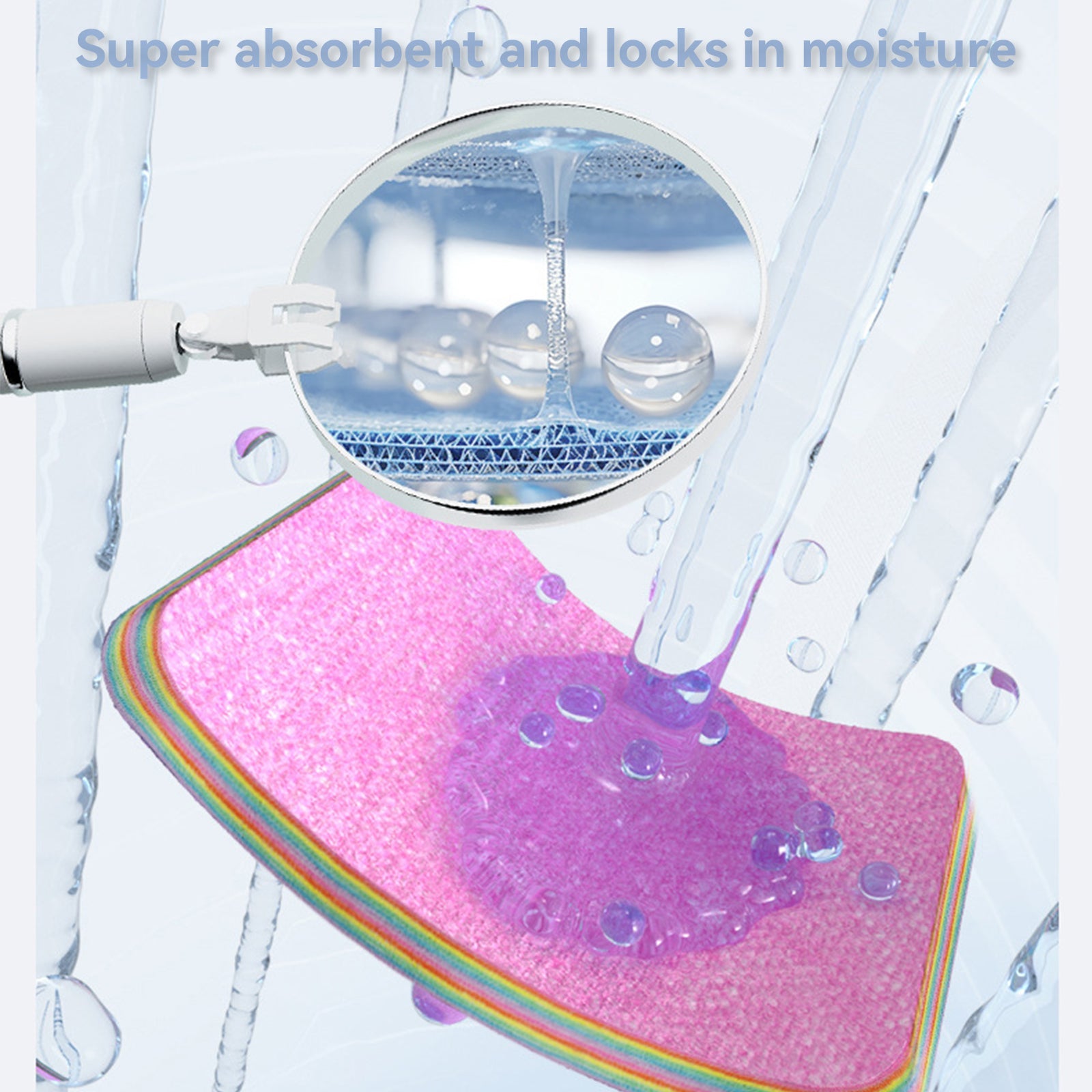 12 Layer Microfiber Cleaning Pad Reusable Super Absorbent for Kitchen Bathroom and More