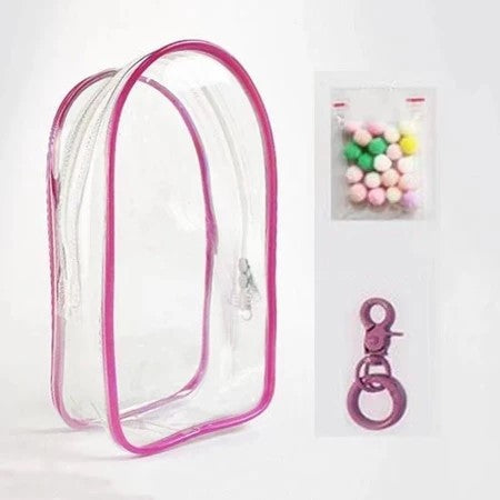 Labubu PVC Transparent Storage Bag – Cube-Shaped Dustproof Exhibition & Travel Carry Bag