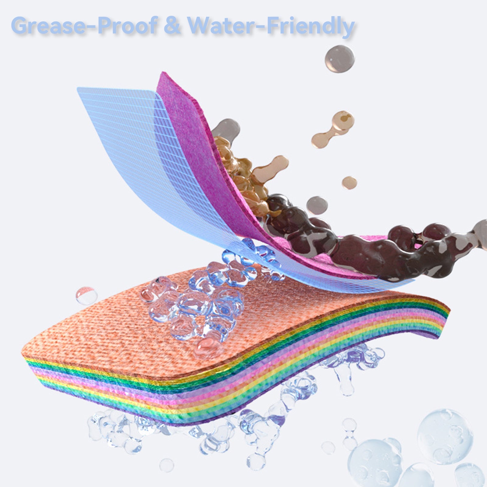 12 Layer Microfiber Cleaning Pad Reusable Super Absorbent for Kitchen Bathroom and More