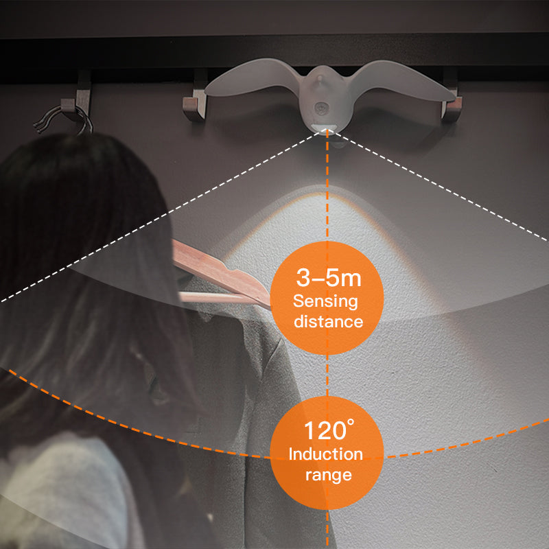 Motion Sensor Light for Indoor and Outdoor Use Waterproof Seagull Design Decorative Lamp