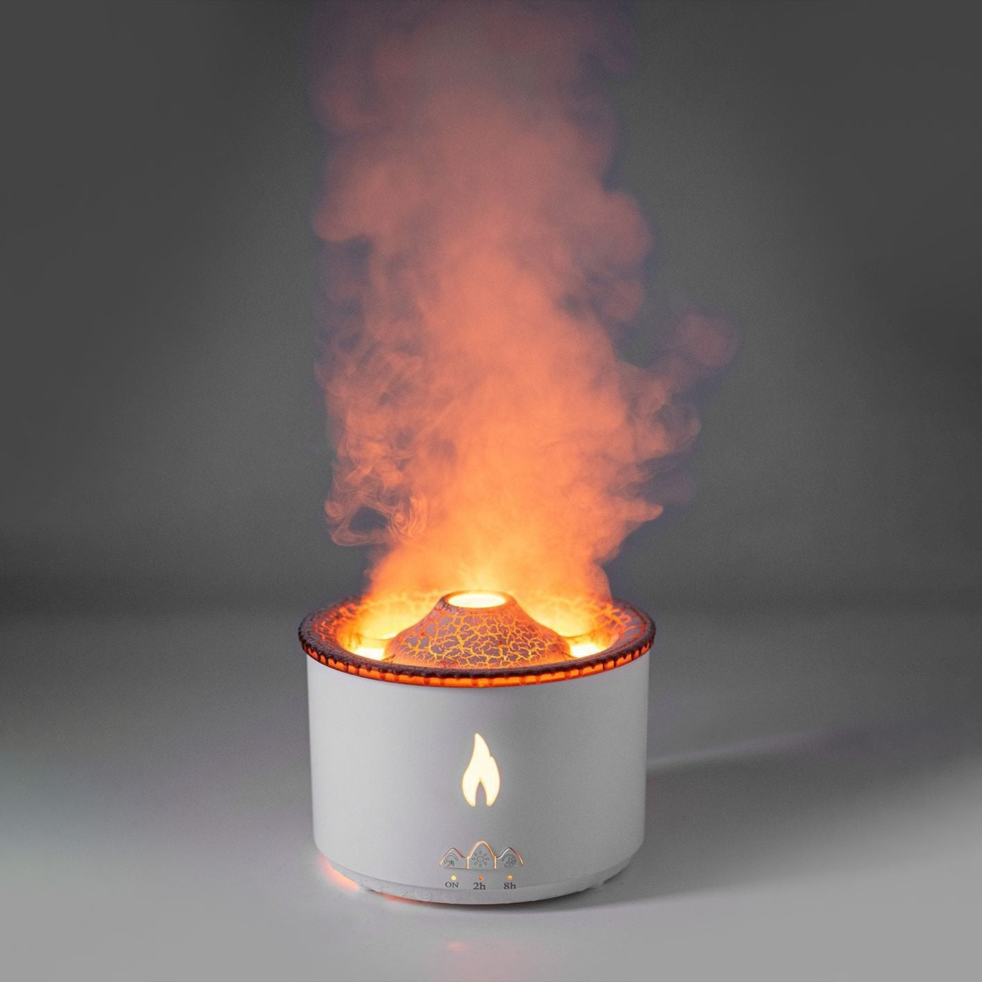 Creative Volcano Flame Diffuser Aroma Humidifier with Mesmerizing Jellyfish Mist Effect