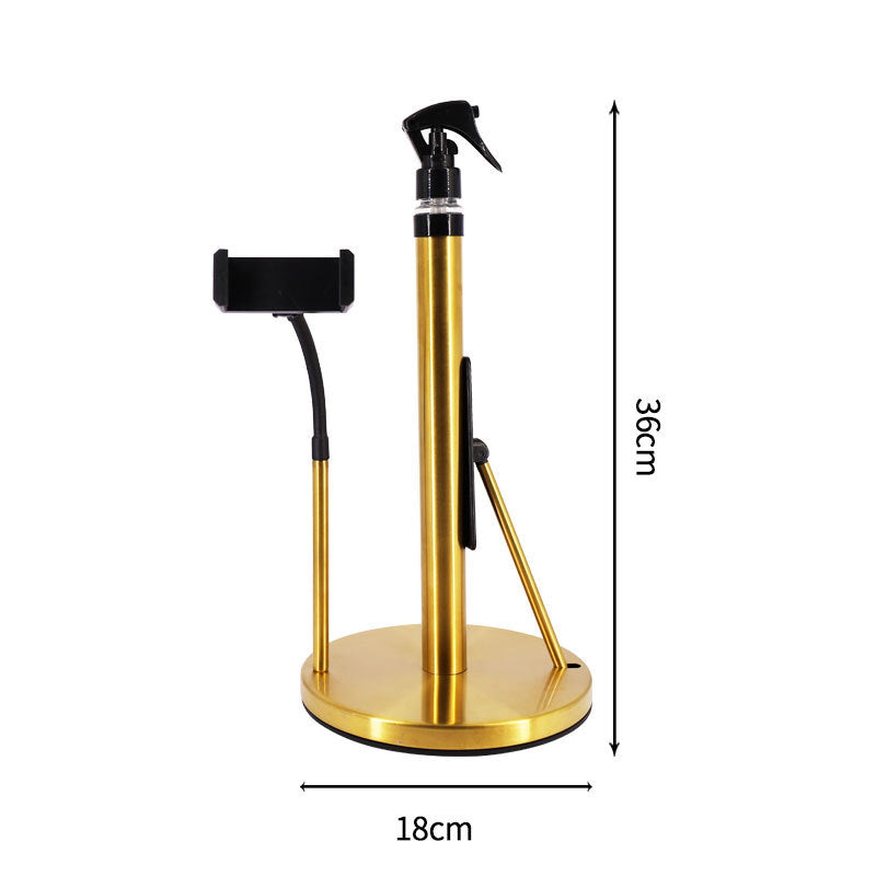All-in-One Standing Paper Towel Holder with Refillable Spray Bottle & Phone Stand