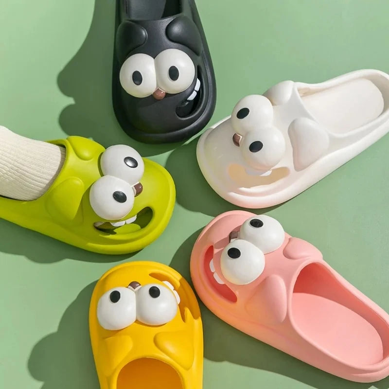 Slipper Tongue Kiss Big Eye Dog Slippers Cute Funny 3D Puppy Slides for Women