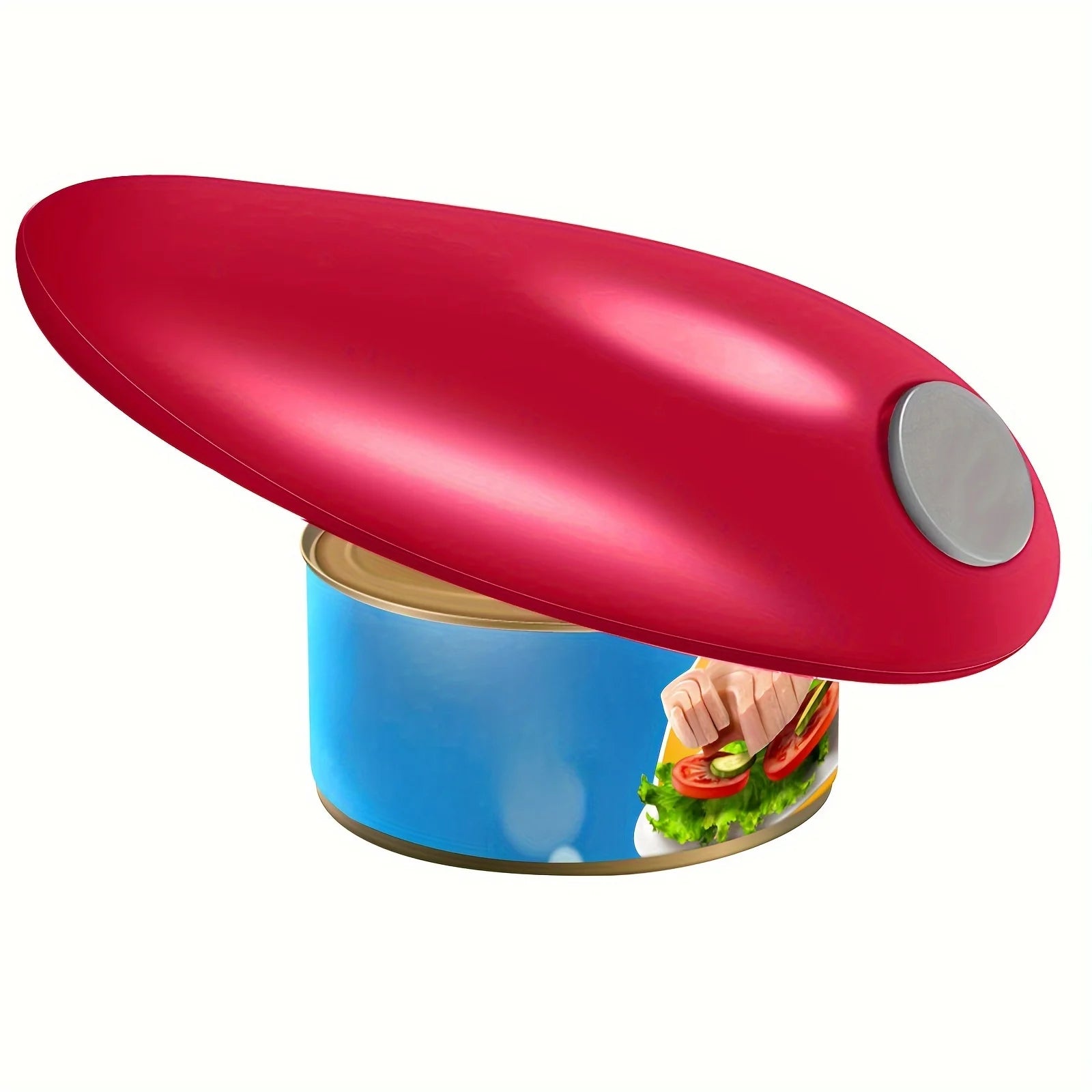 Automatic Electric Can Opener Smooth Edge Battery Operated Easy for Weak Hands Opens All Jar Types Effortlessly