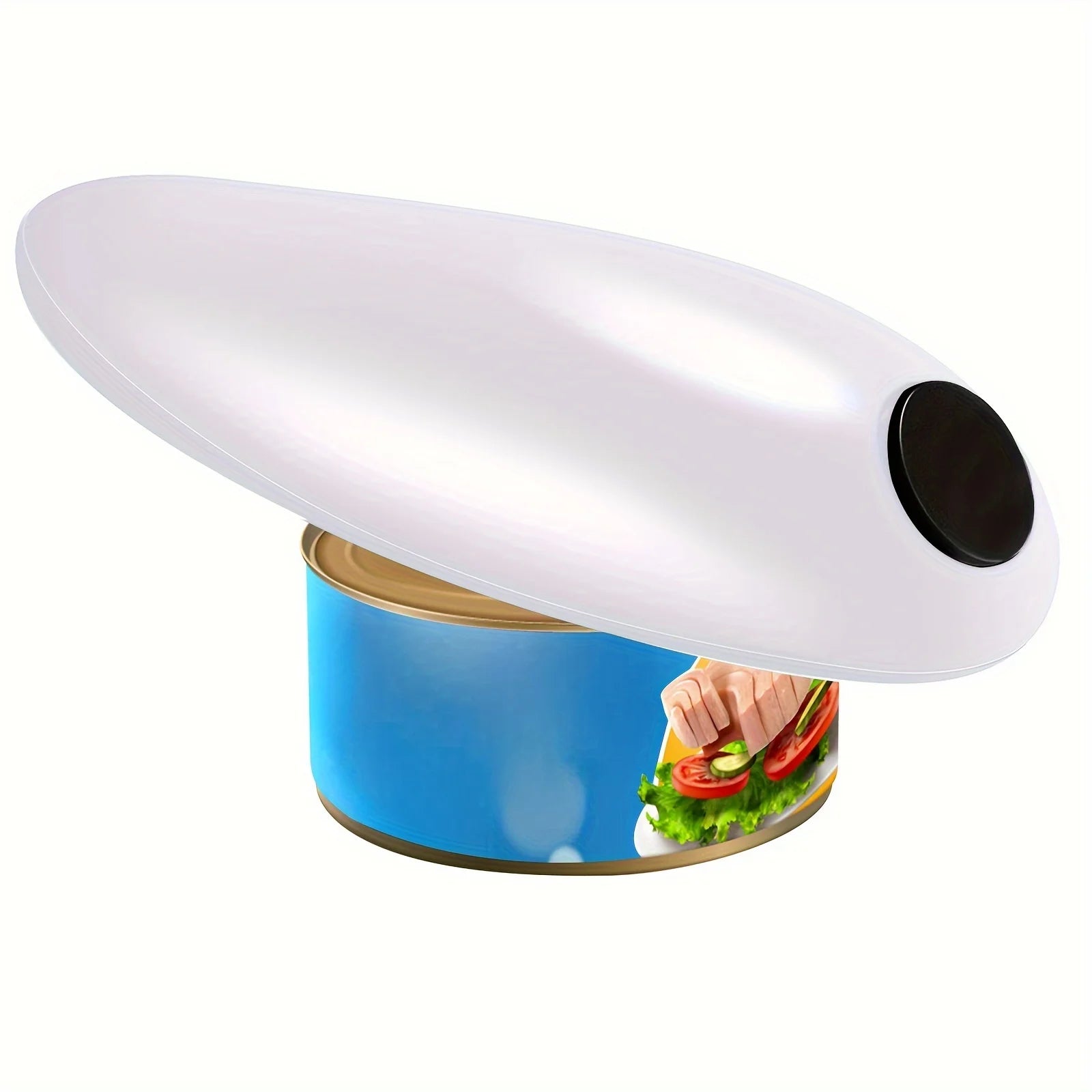 Automatic Electric Can Opener Smooth Edge Battery Operated Easy for Weak Hands Opens All Jar Types Effortlessly