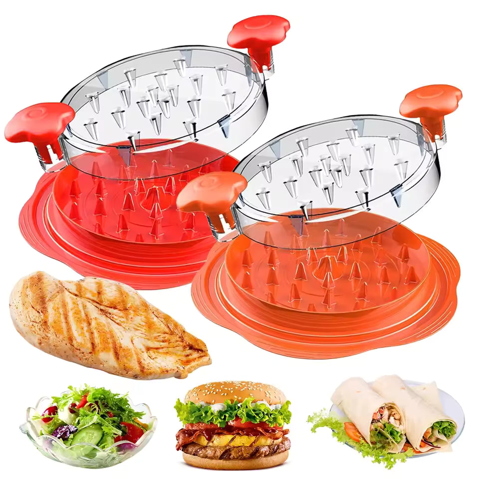 2025 Pro Chicken Shredder Tool Twist & Chop Meat Fast, Visible Lid, Anti-Slip Base, Food Grade, Dishwasher Safe