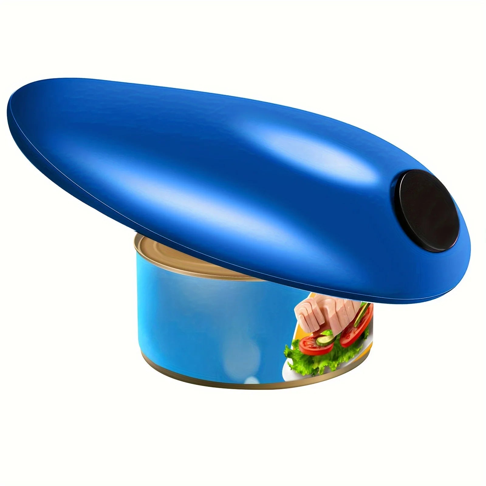 Automatic Electric Can Opener Smooth Edge Battery Operated Easy for Weak Hands Opens All Jar Types Effortlessly