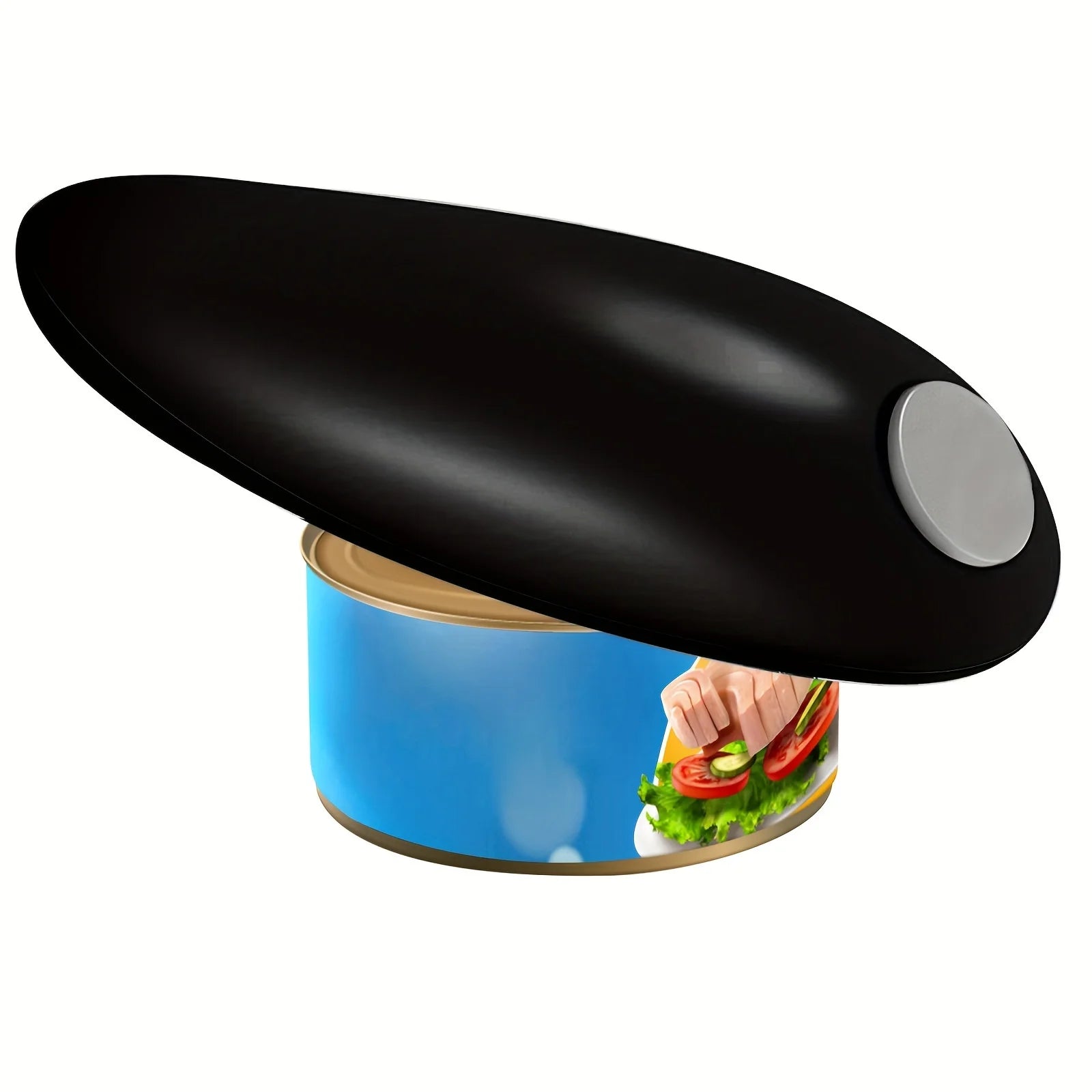 Automatic Electric Can Opener Smooth Edge Battery Operated Easy for Weak Hands Opens All Jar Types Effortlessly