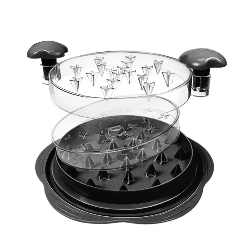 2025 Pro Chicken Shredder Tool Twist & Chop Meat Fast, Visible Lid, Anti-Slip Base, Food Grade, Dishwasher Safe