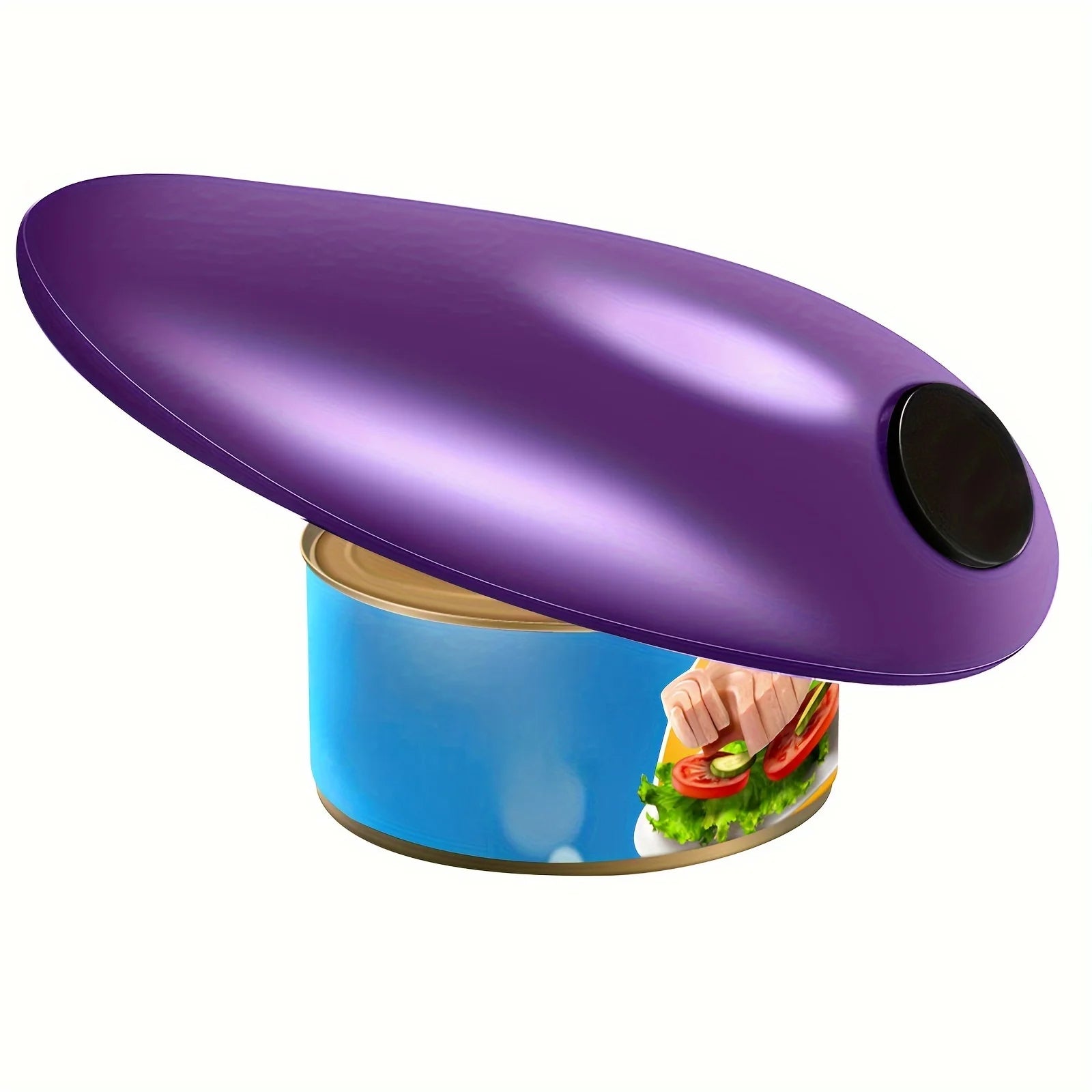 Automatic Electric Can Opener Smooth Edge Battery Operated Easy for Weak Hands Opens All Jar Types Effortlessly