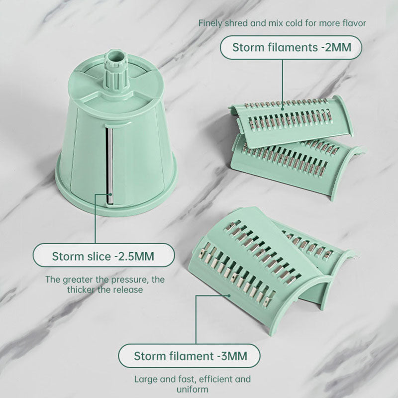 5 in 1 Rotary Cheese Grater Vegetable Slicer Shredder Chopper Cutter