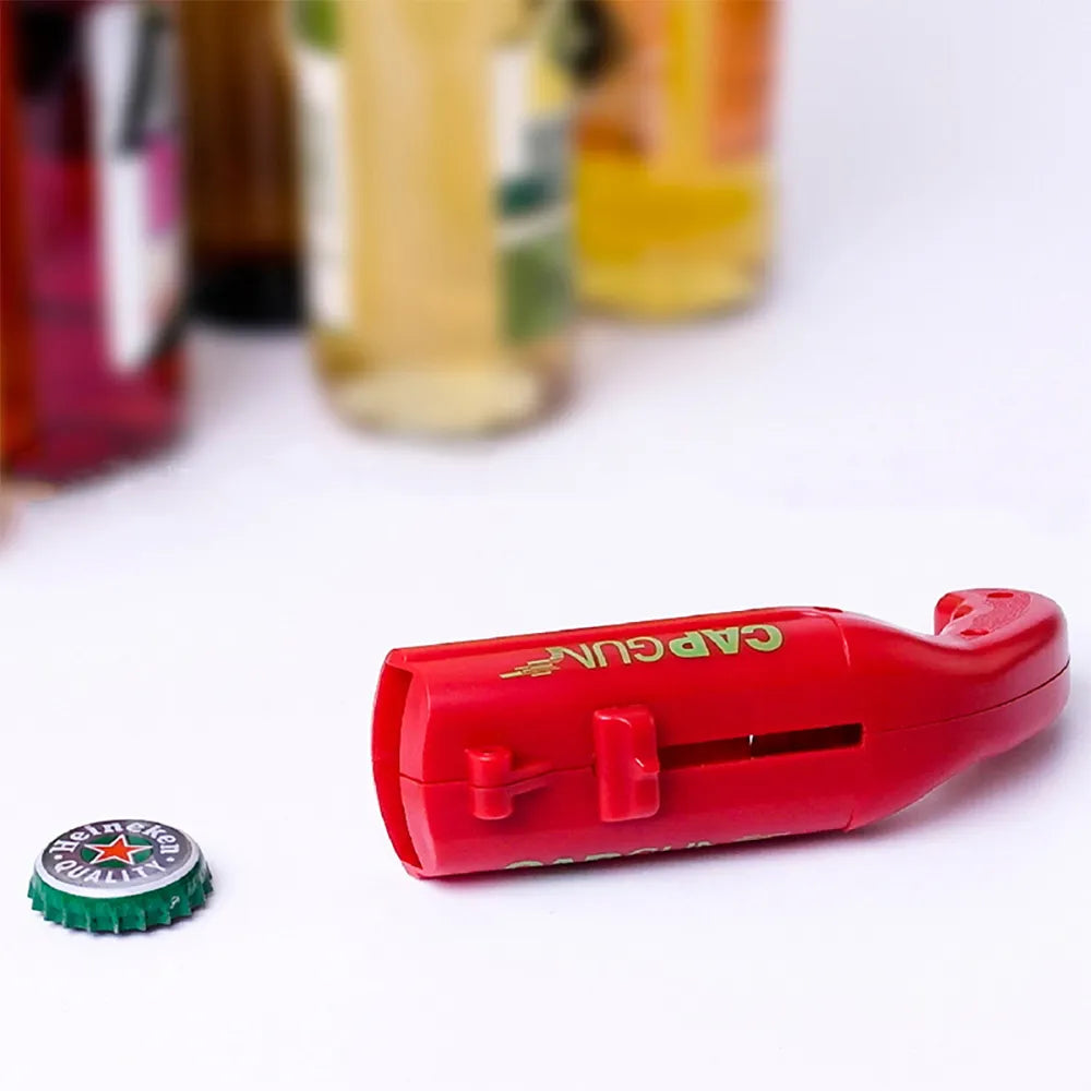 Creative Cap Gun Bottle Opener Portable Beer Bottle Opener Cap Shooter Party Bar Outdoor Celebration Tool