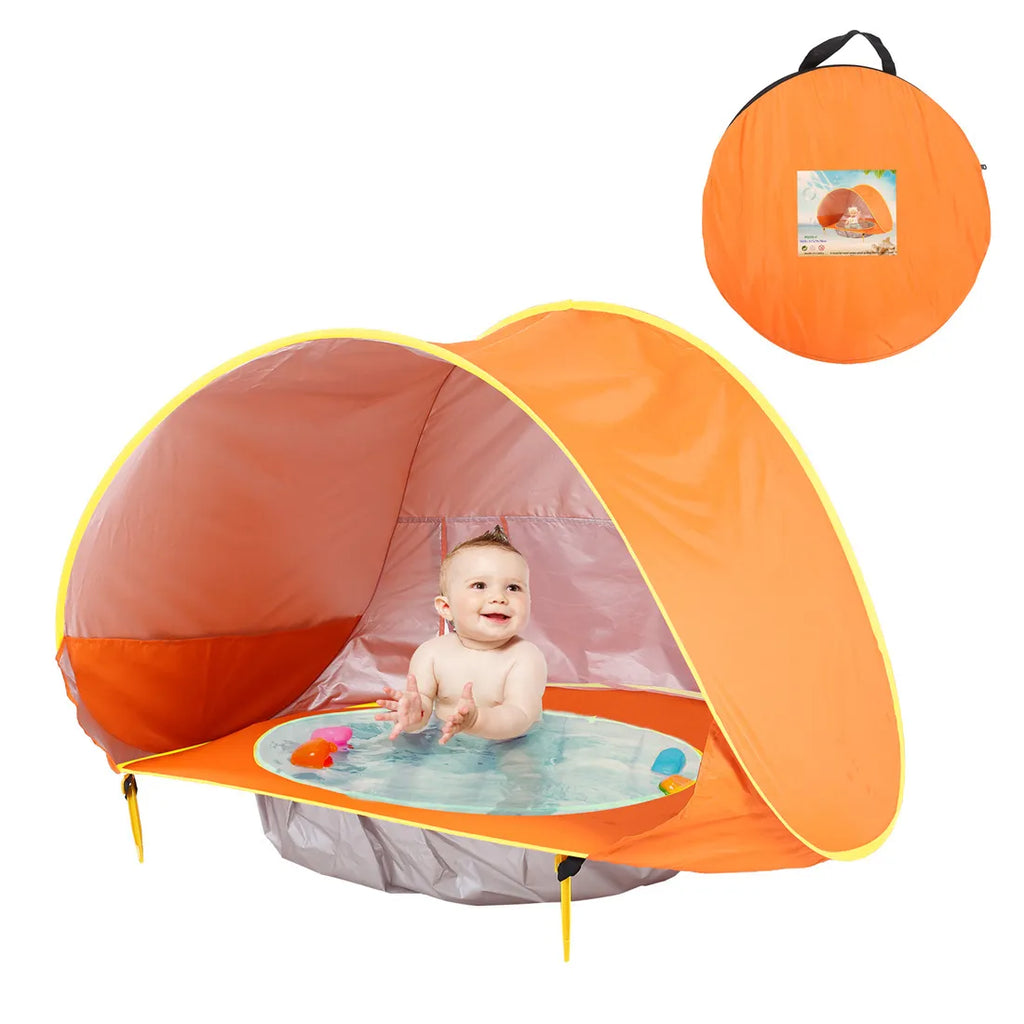 Baby Beach Tent Waterproof Sun Shelter UPF 50+ UV Protection with Pool for Kids Outdoor Camping Beach Shade