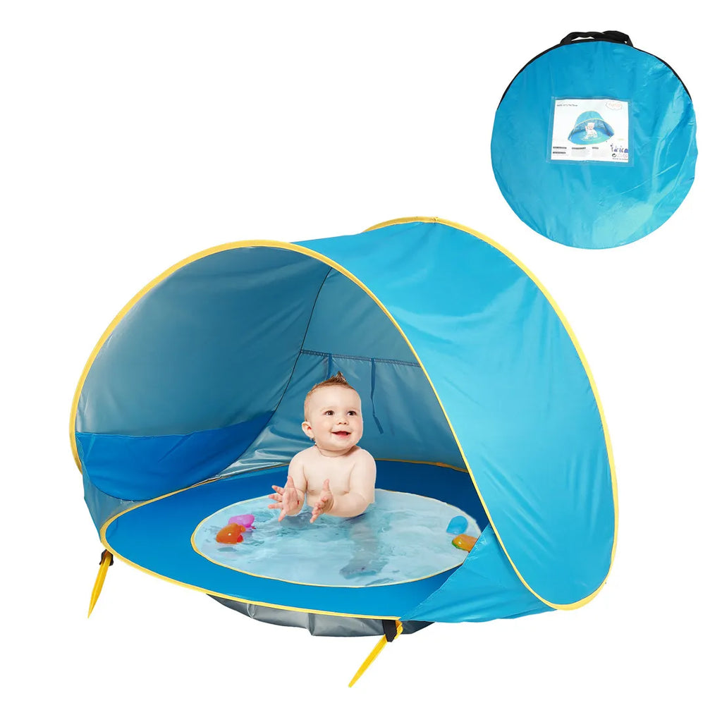 Baby Beach Tent Waterproof Sun Shelter UPF 50+ UV Protection with Pool for Kids Outdoor Camping Beach Shade