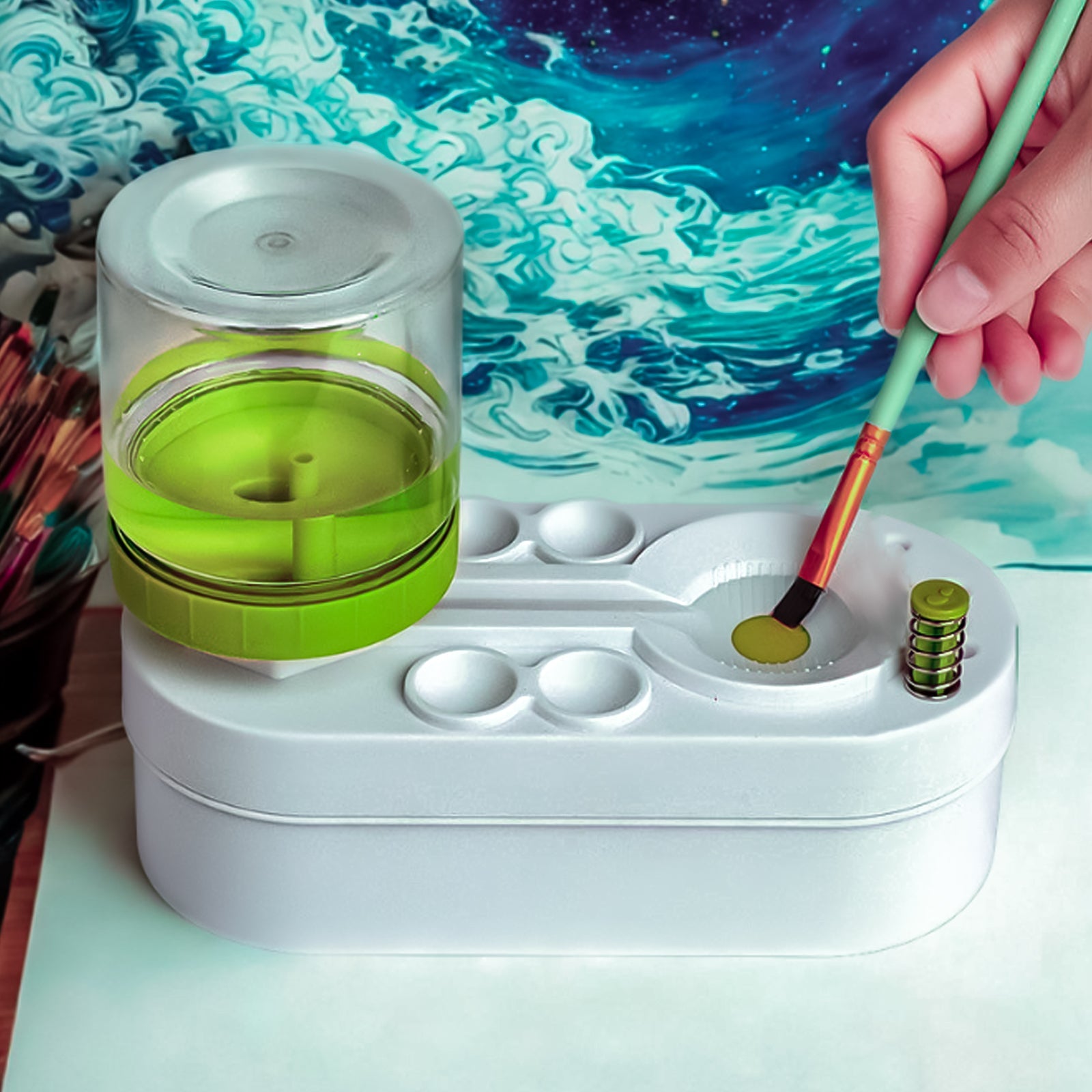 Paint Brush Cleaner Automatic Water Circulation Easy One Press Operation
