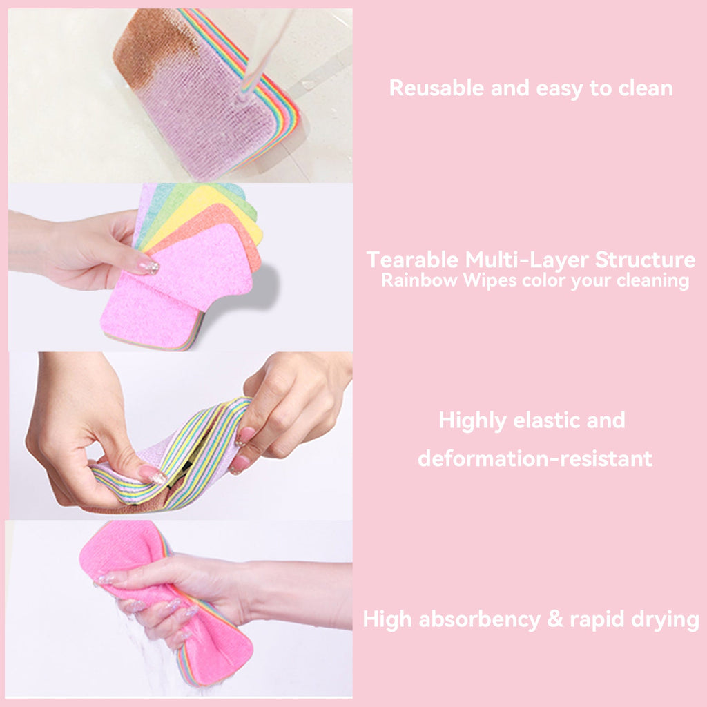 12 Layer Microfiber Cleaning Pad Reusable Super Absorbent for Kitchen Bathroom and More