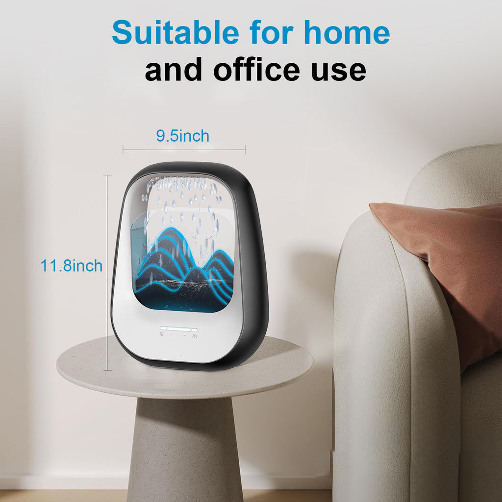 Raindrop Bluetooth Speaker with White Noise, Aroma Diffuser & LED Breathing Light for Stress Relief, Sleep Soundly