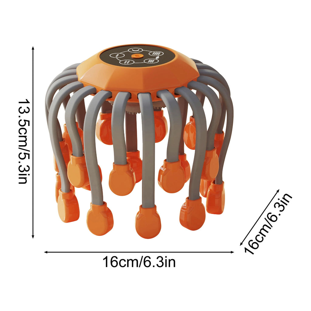Electric Head Massager 20 Nodes Red Light Therapy Scalp Relaxation, Stress & Migraine Relief Tool