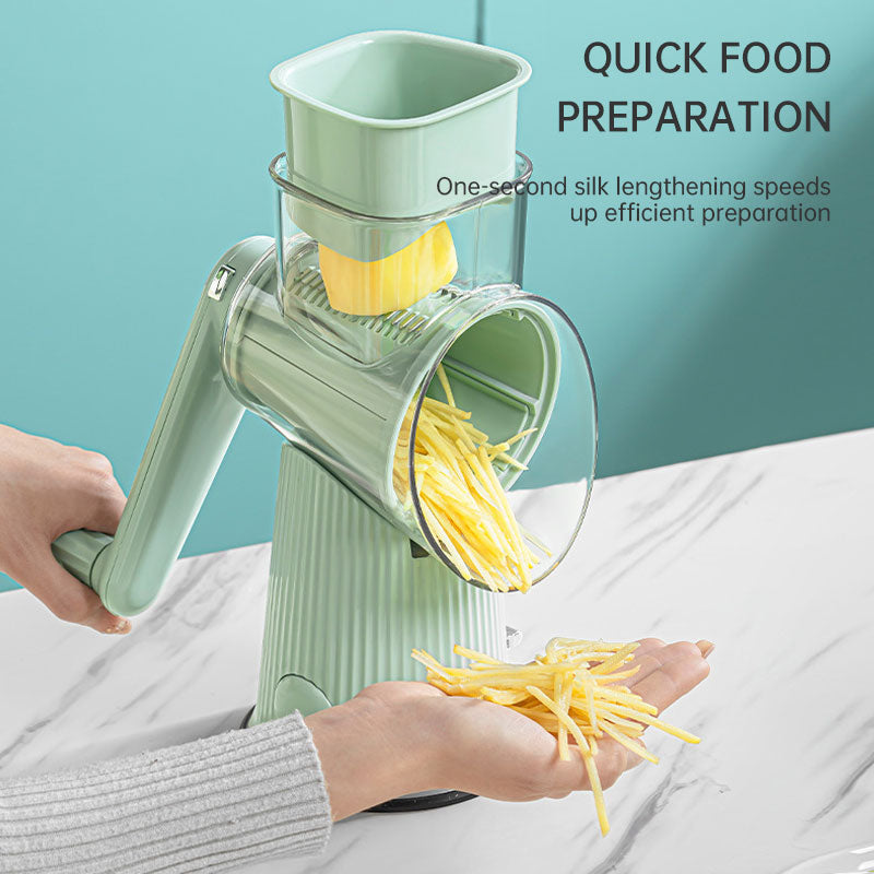 5 in 1 Rotary Cheese Grater Vegetable Slicer Shredder Chopper Cutter