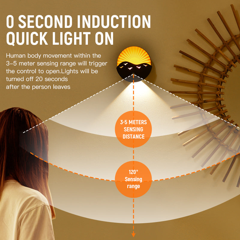 Wireless Rechargeable LED Wall Sconce with Remote and Motion Sensor, Dimmable Up and Down Light