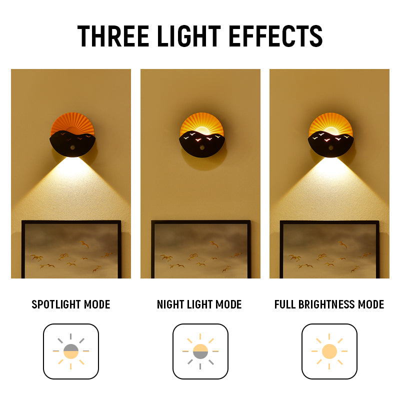 Wireless Rechargeable LED Wall Sconce with Remote and Motion Sensor, Dimmable Up and Down Light
