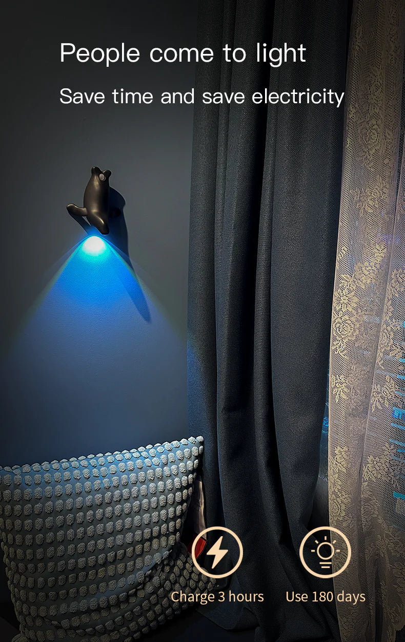 Sea Lion Human Sensor Light Home Decor Lamp USB Rechargeable Motion Light