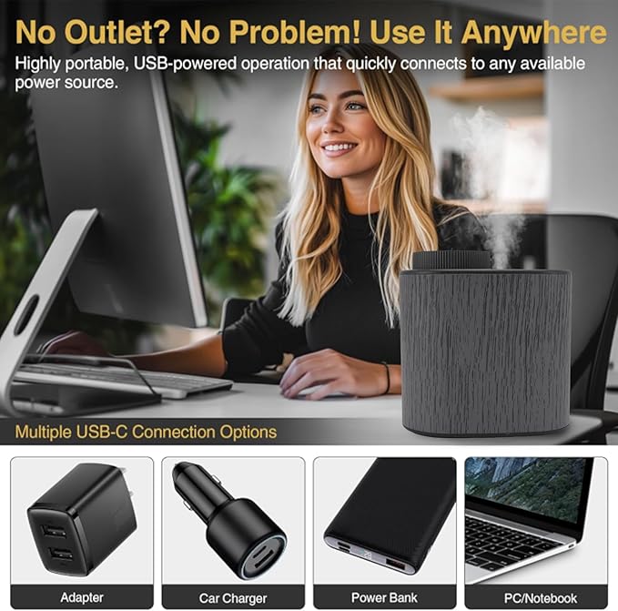 Large Capacity Waterless Aromatherapy Diffuser Electric Aroma Diffuser Machine for Home and Office