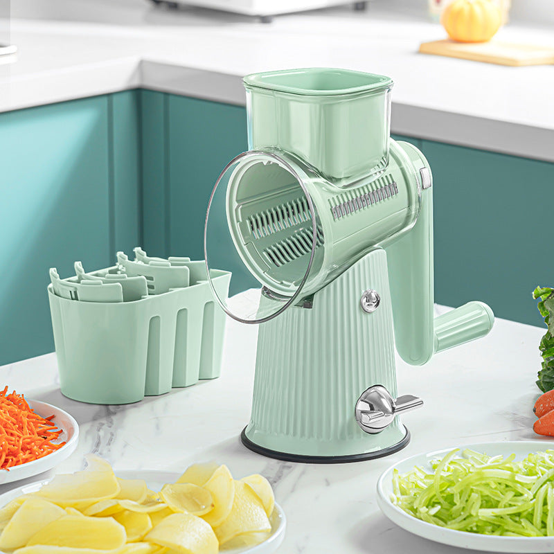 5 in 1 Rotary Cheese Grater Vegetable Slicer Shredder Chopper Cutter
