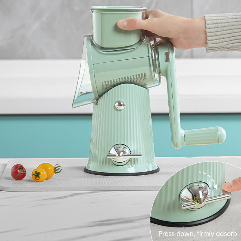 5 in 1 Rotary Cheese Grater Vegetable Slicer Shredder Chopper Cutter