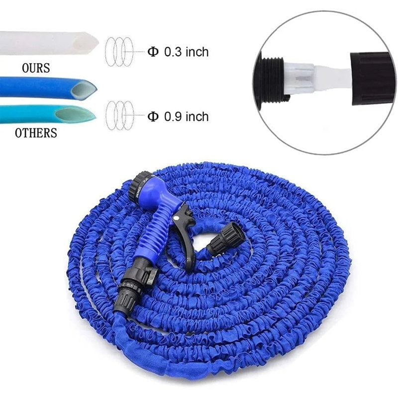 Expandable Magic Garden Hose Up to 200 Ft, Lightweight, Durable with 7 Spray Modes & Spray Gun Ideal for Home & Garden Watering