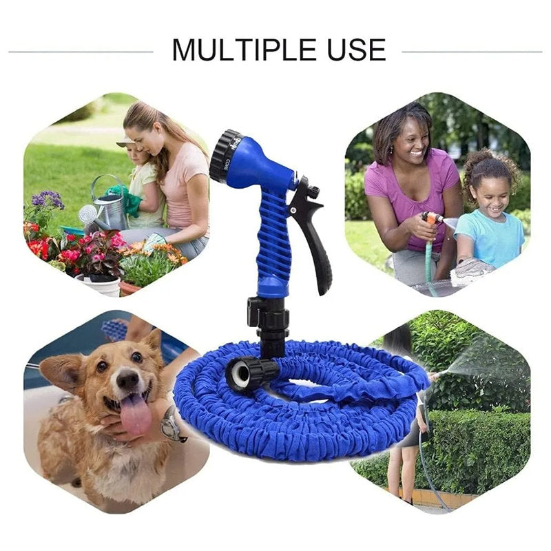 Expandable Magic Garden Hose Up to 200 Ft, Lightweight, Durable with 7 Spray Modes & Spray Gun Ideal for Home & Garden Watering