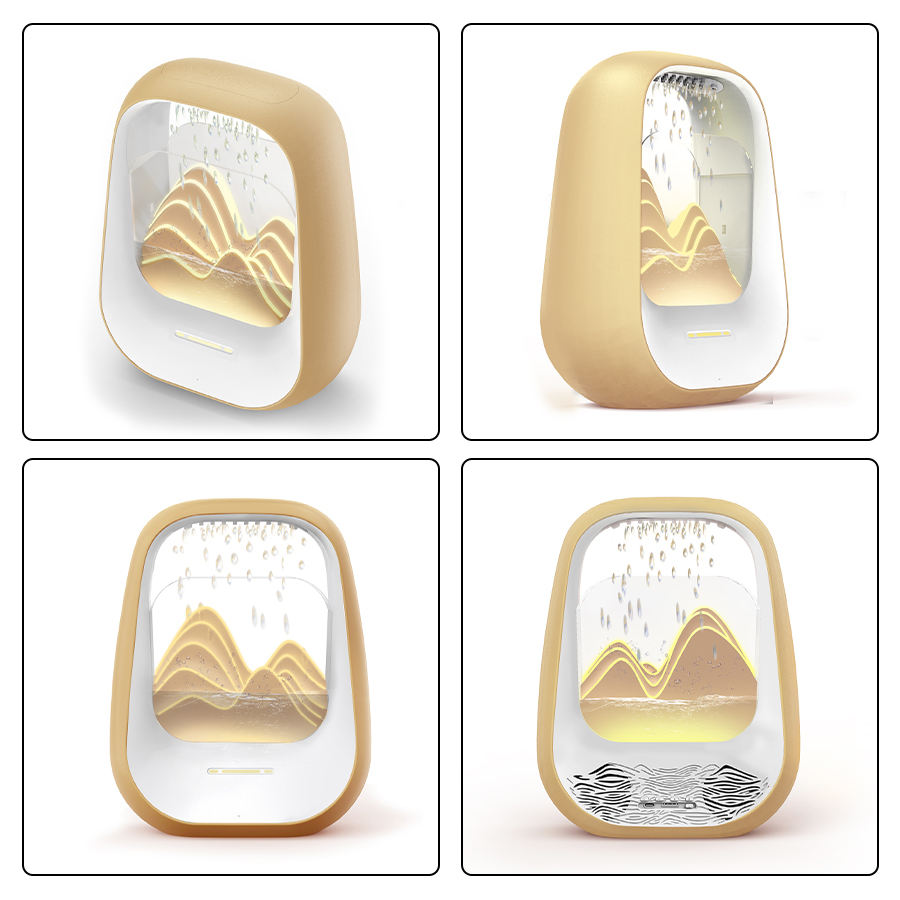 Raindrop Bluetooth Speaker with White Noise, Aroma Diffuser & LED Breathing Light for Stress Relief, Sleep Soundly