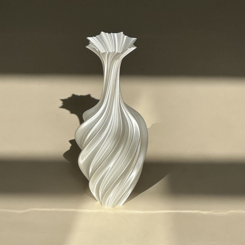 10 Inch 3D Printing Modern Abstract Flower Vase Twisted Design for Home and Office Decor