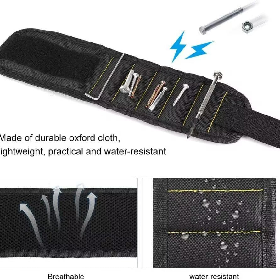 Magnetic Wristband for Tools with Strong Magnets Holds Screws Nails Drill Bits for Men Dad Husband Handyman Carpenter DIY