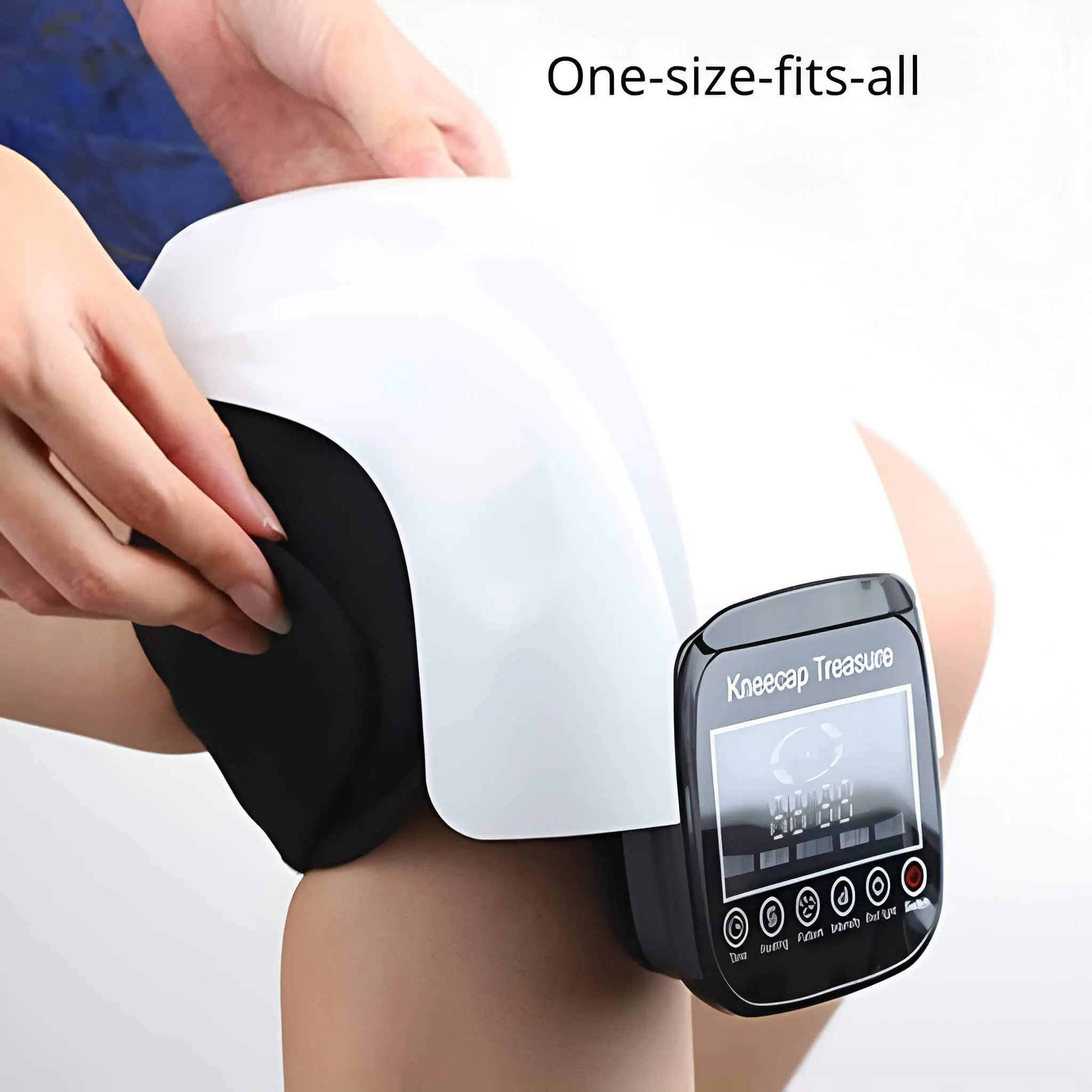 Cordless Knee Massager with Heat, Vibration & Red Light Therapy – 4-in-1 Wireless Knee Wrap with LED Screen