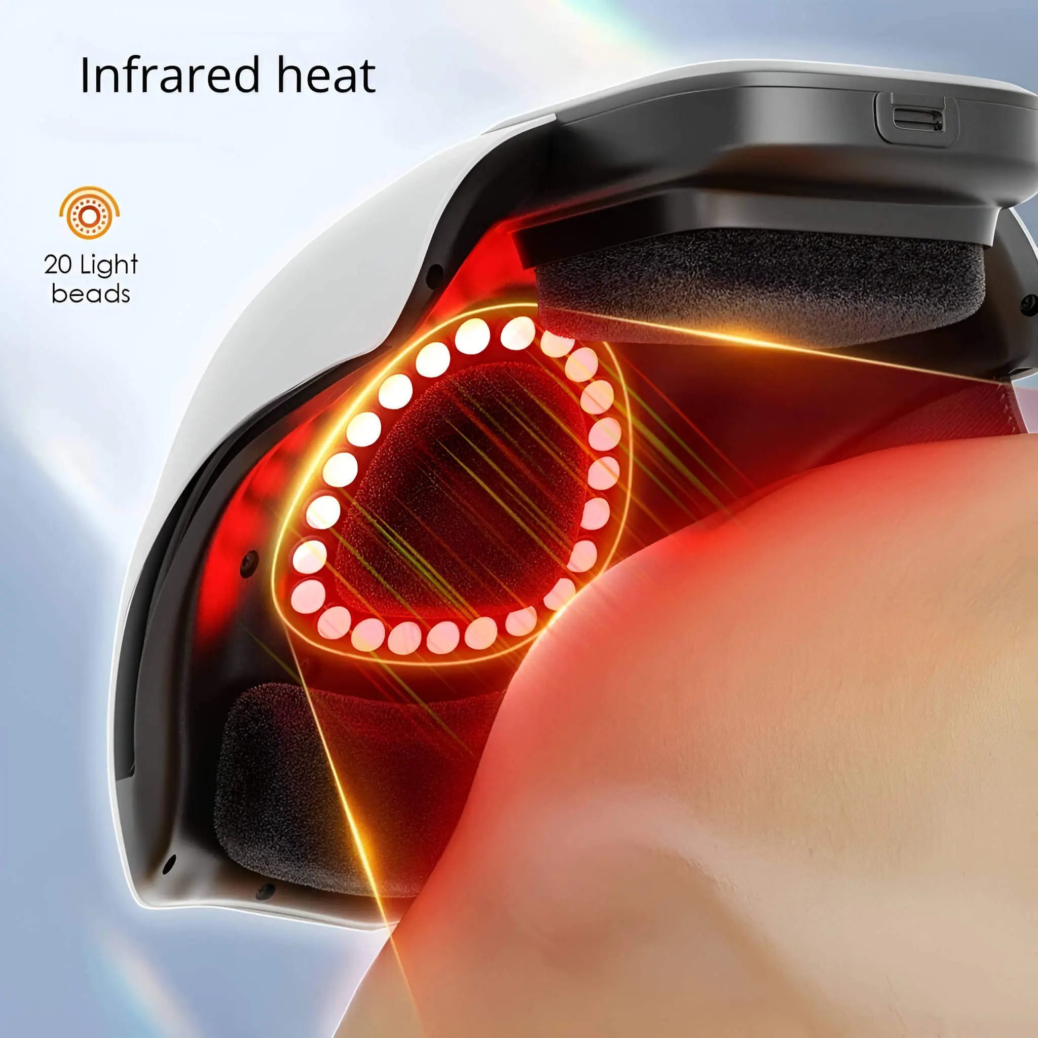 Cordless Knee Massager with Heat, Vibration & Red Light Therapy – 4-in-1 Wireless Knee Wrap with LED Screen
