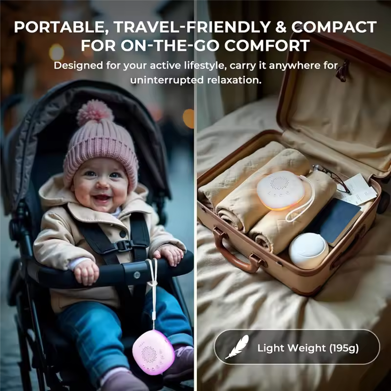 White Noise Machine with Colorful Breathing Light & 20 Peaceful Sounds for Deep Sleep and Mindful Moments