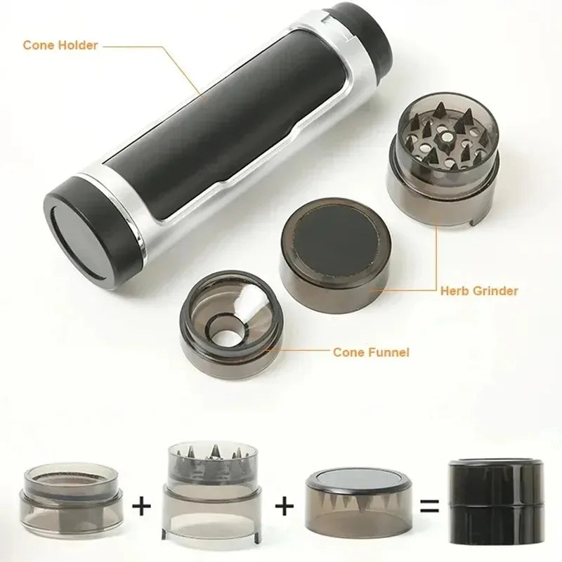 Crusher 3‑in‑1 Multi‑Purpose Spice & Coffee Grinder with Storage Tube & Filling Box