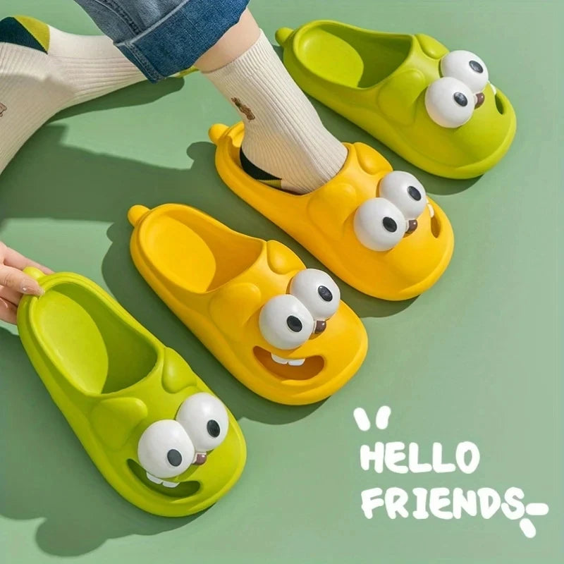 Slipper Tongue Kiss Big Eye Dog Slippers Cute Funny 3D Puppy Slides for Women