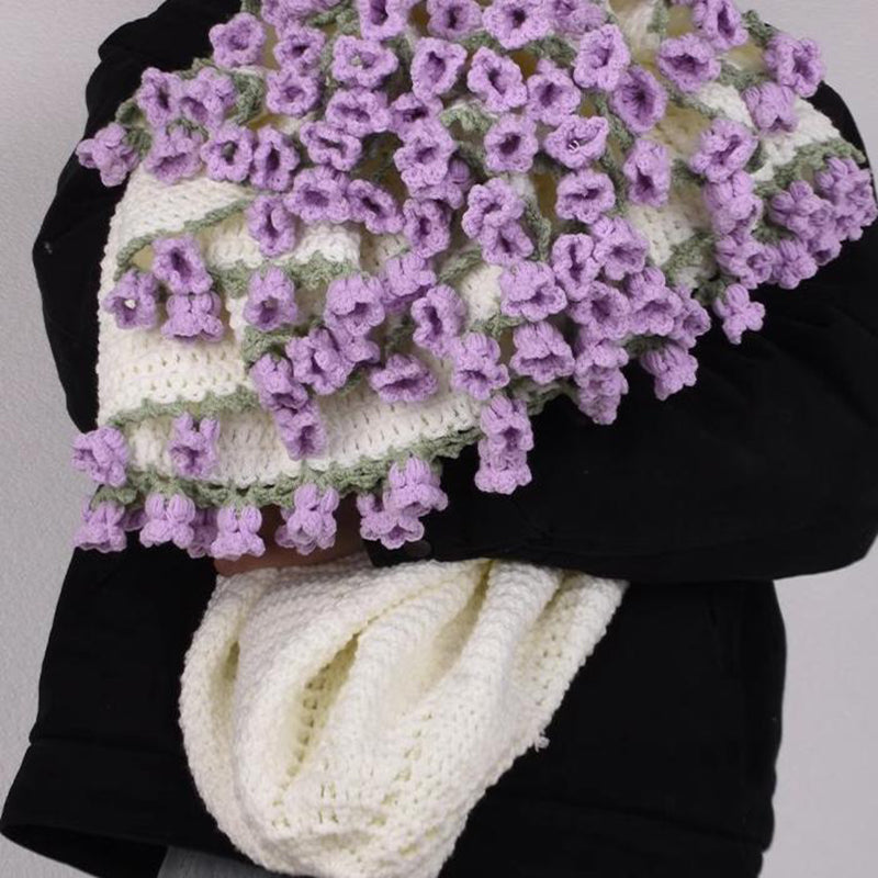 Handmade Crochet Flower Bouquet Blanket Multi Flower Sofa Throw Cozy Decorative Bed Blanket