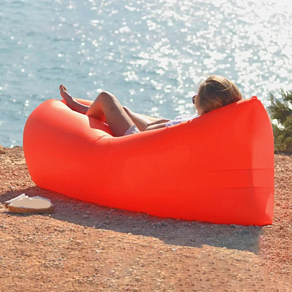 Inflatable Sofa Cushion Portable Air Lounger Camping Tent Bed Sleeping Bag Outdoor Folding Durable Beach Lazy Chair Air Mattress