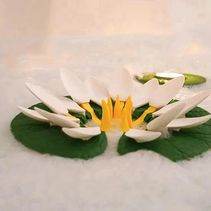 Floating Lotus Bath Stand Wine Glass Holder Wine Bottle Holder Tealight Candle Holder Lily Pad Bathroom Decor Shower Accessory