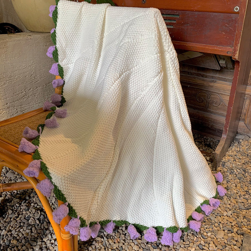 Handmade Crochet Flower Bouquet Blanket Multi Flower Sofa Throw Cozy Decorative Bed Blanket