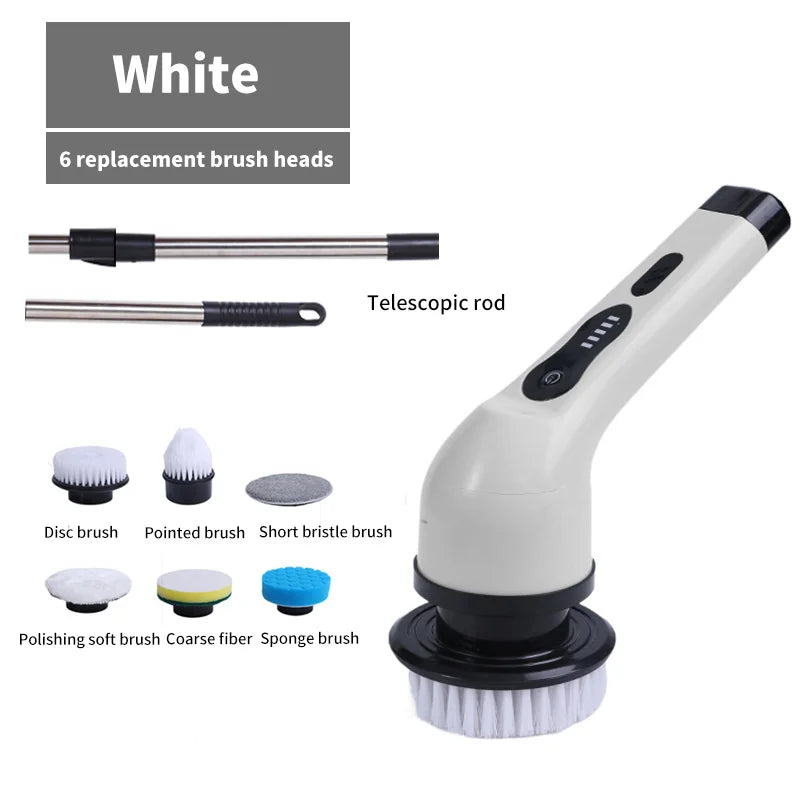 Electric Spin Scrubber 9 in 1 Rechargeable Cleaning Brush for Bathroom Kitchen Shower and Corners