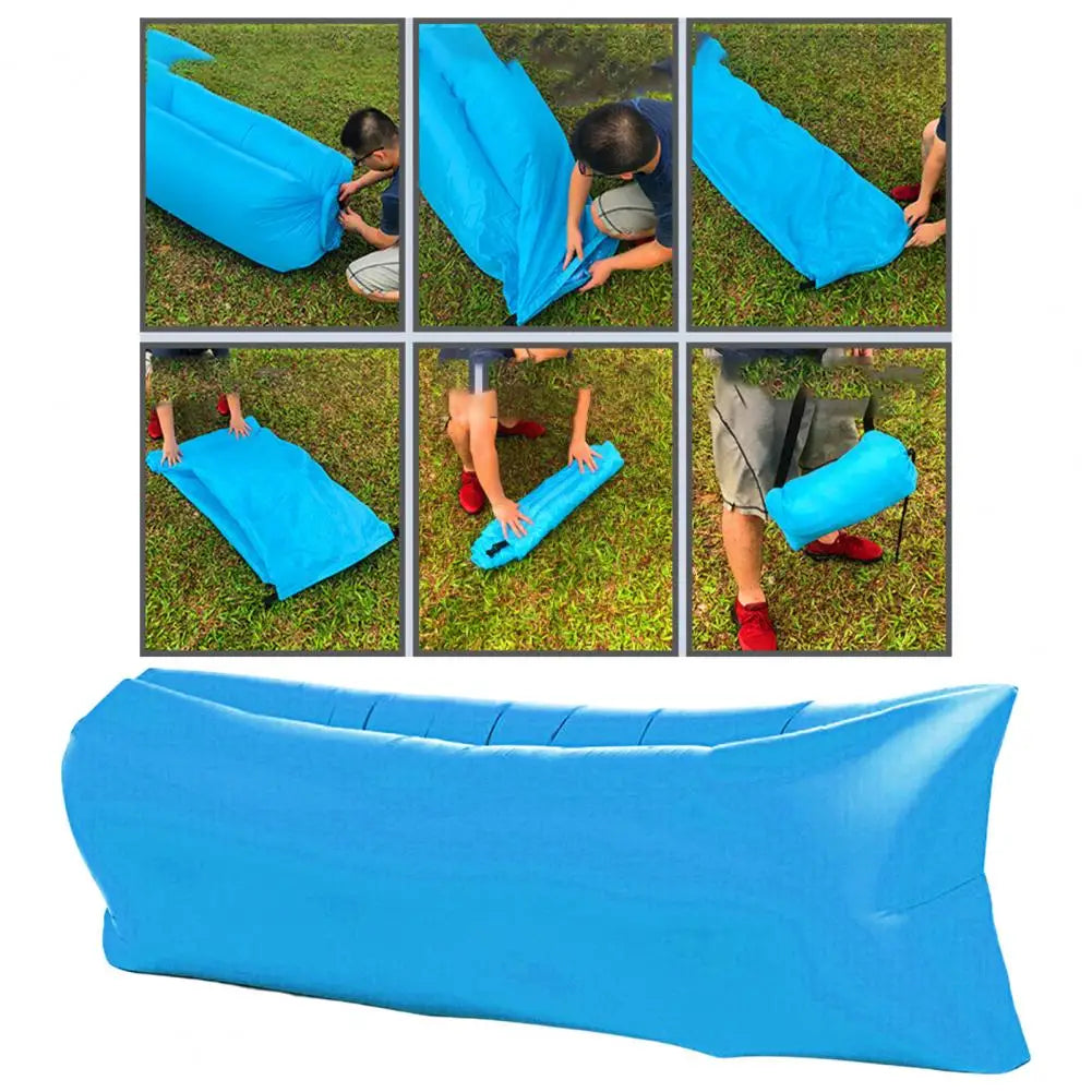 Inflatable Sofa Cushion Portable Air Lounger Camping Tent Bed Sleeping Bag Outdoor Folding Durable Beach Lazy Chair Air Mattress